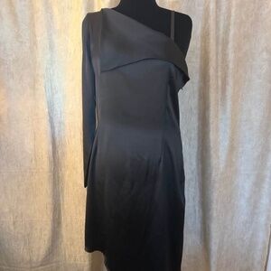 Making the Cut Black Women’s Designer One Sleeve Asymmetrical Dress